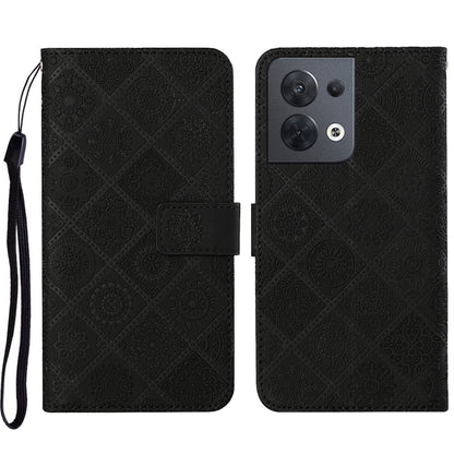 Ethnic Style Embossed Pattern Leather Phone Case, For OPPO A57 2022, For OPPO Reno8, For OPPO Reno8 Pro