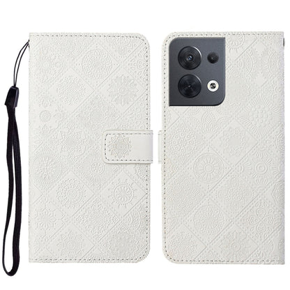Ethnic Style Embossed Pattern Leather Phone Case, For OPPO A57 2022, For OPPO Reno8, For OPPO Reno8 Pro