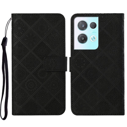 Ethnic Style Embossed Pattern Leather Phone Case, For OPPO A57 2022, For OPPO Reno8, For OPPO Reno8 Pro
