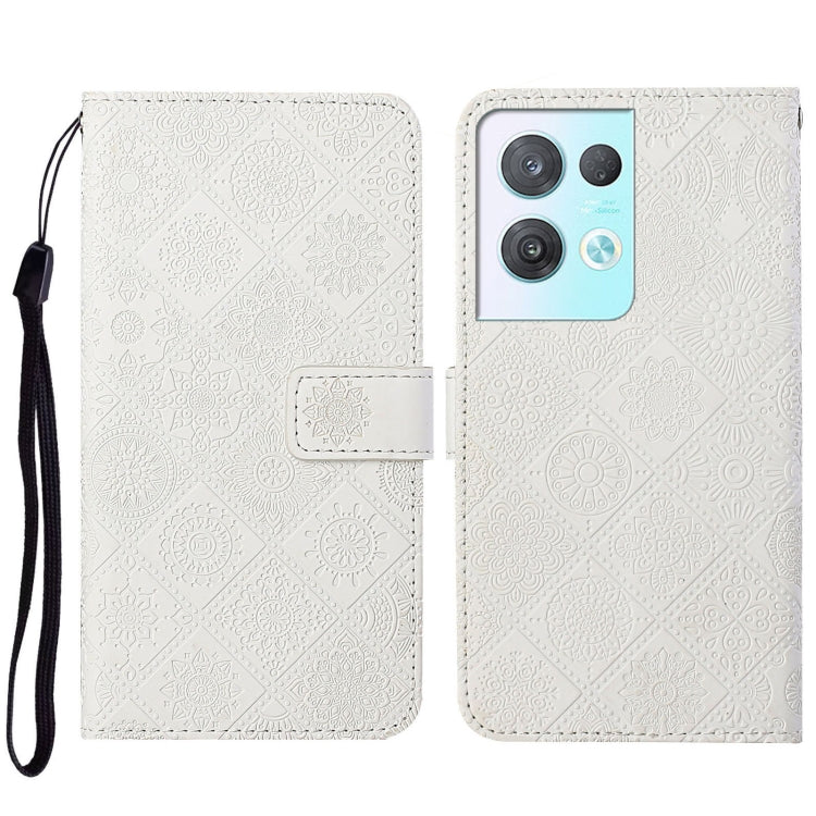 Ethnic Style Embossed Pattern Leather Phone Case, For OPPO A57 2022, For OPPO Reno8, For OPPO Reno8 Pro