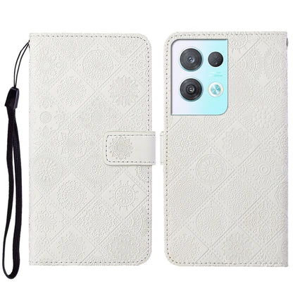 Ethnic Style Embossed Pattern Leather Phone Case, For OPPO A57 2022, For OPPO Reno8, For OPPO Reno8 Pro