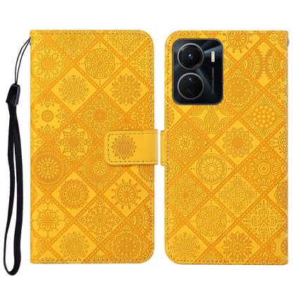 Ethnic Style Embossed Pattern Leather Phone Case, For vivo Y16, For vivo Y22s, For Xiaomi Redmi A1