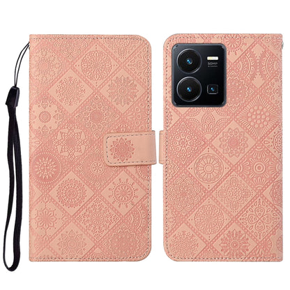Ethnic Style Embossed Pattern Leather Phone Case, For vivo Y16, For vivo Y22s, For Xiaomi Redmi A1
