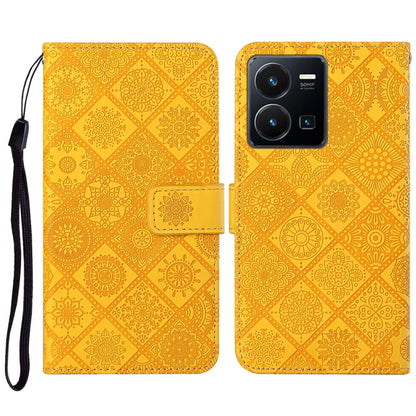 Ethnic Style Embossed Pattern Leather Phone Case, For vivo Y16, For vivo Y22s, For Xiaomi Redmi A1