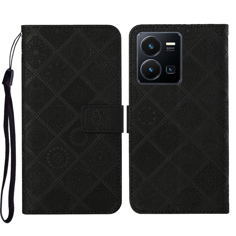 Ethnic Style Embossed Pattern Leather Phone Case, For vivo Y16, For vivo Y22s, For Xiaomi Redmi A1