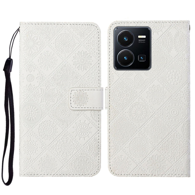 Ethnic Style Embossed Pattern Leather Phone Case, For vivo Y16, For vivo Y22s, For Xiaomi Redmi A1