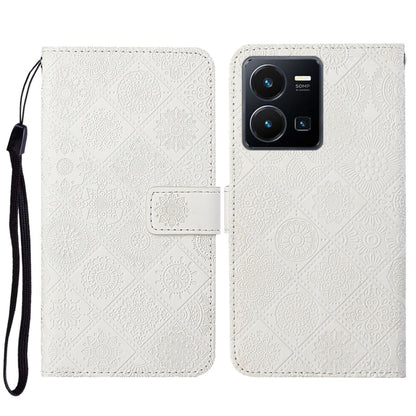 Ethnic Style Embossed Pattern Leather Phone Case, For vivo Y16, For vivo Y22s, For Xiaomi Redmi A1