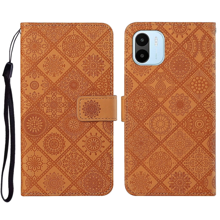 Ethnic Style Embossed Pattern Leather Phone Case, For vivo Y16, For vivo Y22s, For Xiaomi Redmi A1