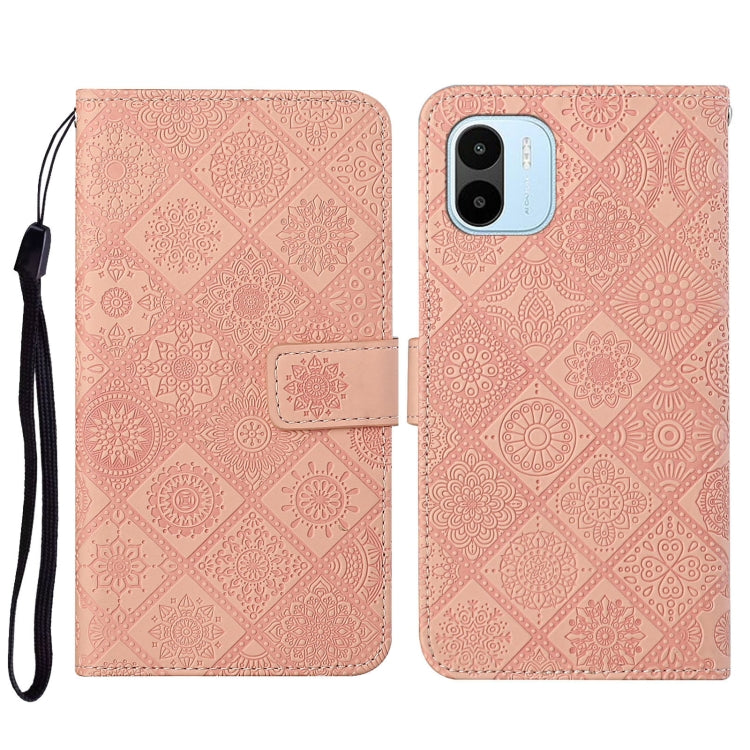 Ethnic Style Embossed Pattern Leather Phone Case, For vivo Y16, For vivo Y22s, For Xiaomi Redmi A1