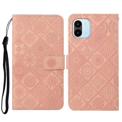Ethnic Style Embossed Pattern Leather Phone Case, For vivo Y16, For vivo Y22s, For Xiaomi Redmi A1