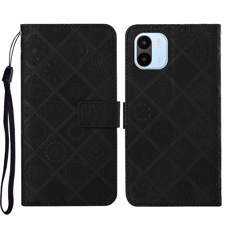 Ethnic Style Embossed Pattern Leather Phone Case, For vivo Y16, For vivo Y22s, For Xiaomi Redmi A1