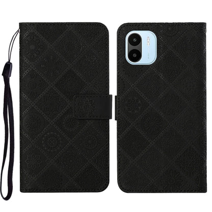 Ethnic Style Embossed Pattern Leather Phone Case, For vivo Y16, For vivo Y22s, For Xiaomi Redmi A1