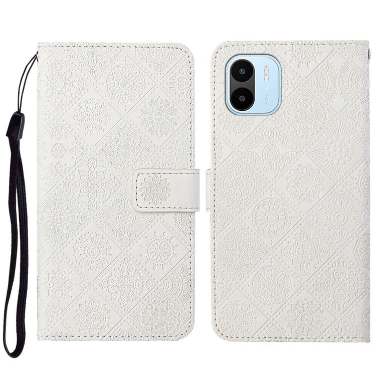 Ethnic Style Embossed Pattern Leather Phone Case, For vivo Y16, For vivo Y22s, For Xiaomi Redmi A1