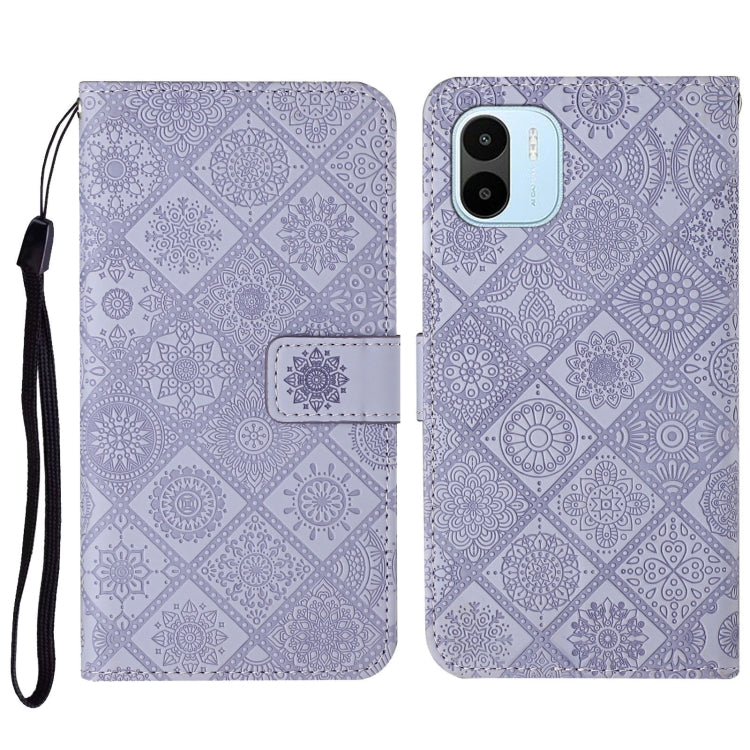 Ethnic Style Embossed Pattern Leather Phone Case, For vivo Y16, For vivo Y22s, For Xiaomi Redmi A1