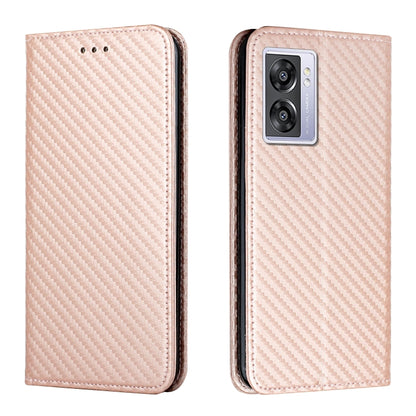 Carbon Fiber Texture Magnetic Flip Leather Phone Case, For Samsung Galaxy A14 5G, For Samsung Galaxy A23e, For OPPO A17, For OPPO A57 2022