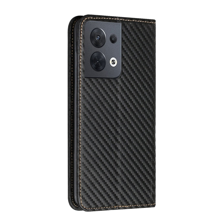 Carbon Fiber Texture Magnetic Flip Leather Phone Case, For OPPO Reno8, For OPPO Reno8 Pro, For Samsung Galaxy S23 5G, For Samsung Galaxy S23+ 5G