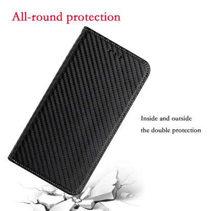 Carbon Fiber Texture Magnetic Flip Leather Phone Case, For OPPO Reno8, For OPPO Reno8 Pro, For Samsung Galaxy S23 5G, For Samsung Galaxy S23+ 5G