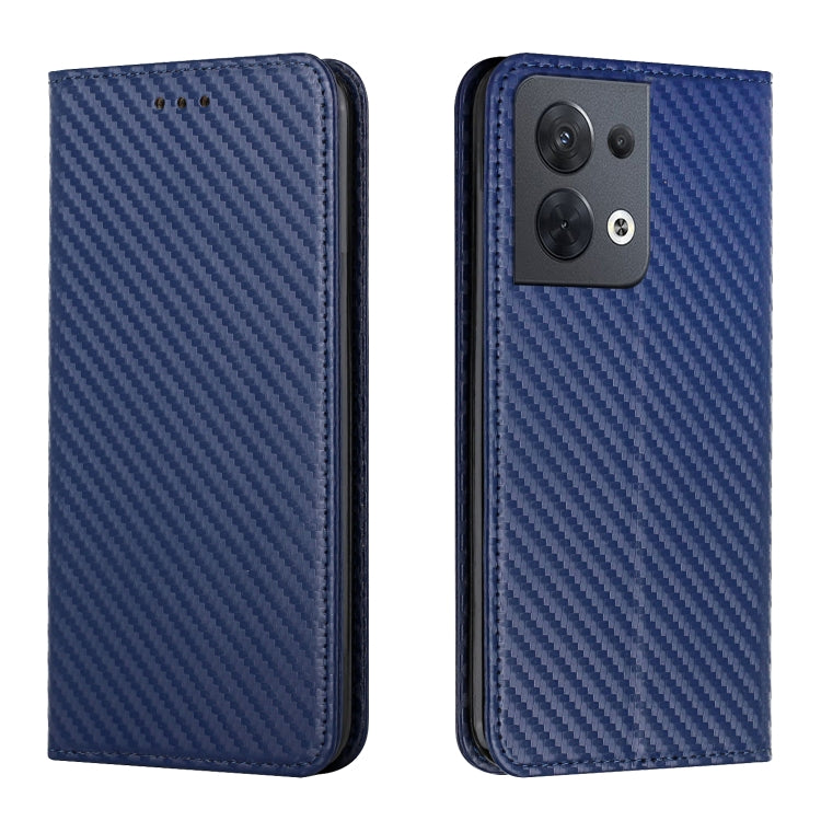 Carbon Fiber Texture Magnetic Flip Leather Phone Case, For OPPO Reno8, For OPPO Reno8 Pro, For Samsung Galaxy S23 5G, For Samsung Galaxy S23+ 5G