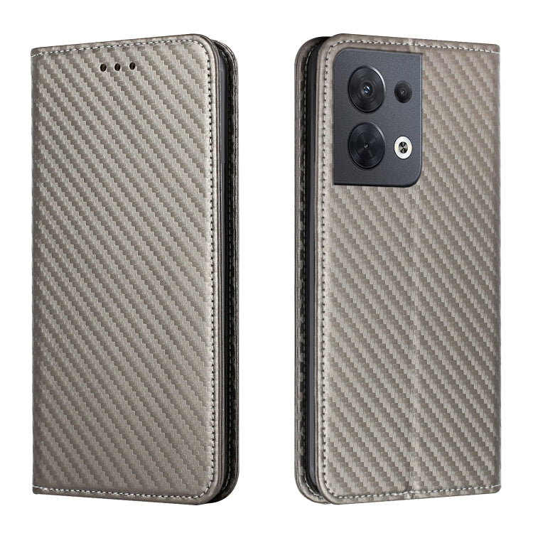 Carbon Fiber Texture Magnetic Flip Leather Phone Case, For OPPO Reno8, For OPPO Reno8 Pro, For Samsung Galaxy S23 5G, For Samsung Galaxy S23+ 5G