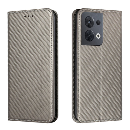 Carbon Fiber Texture Magnetic Flip Leather Phone Case, For OPPO Reno8, For OPPO Reno8 Pro, For Samsung Galaxy S23 5G, For Samsung Galaxy S23+ 5G