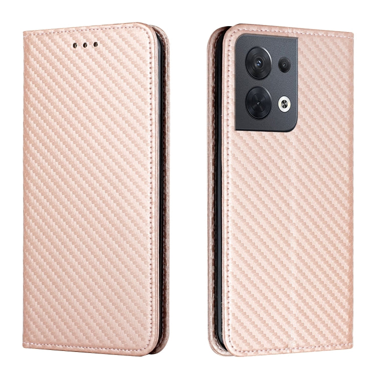 Carbon Fiber Texture Magnetic Flip Leather Phone Case, For OPPO Reno8, For OPPO Reno8 Pro, For Samsung Galaxy S23 5G, For Samsung Galaxy S23+ 5G