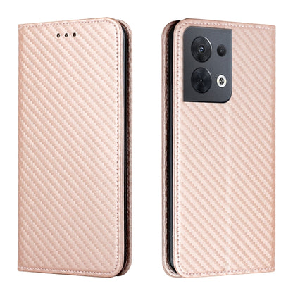 Carbon Fiber Texture Magnetic Flip Leather Phone Case, For OPPO Reno8, For OPPO Reno8 Pro, For Samsung Galaxy S23 5G, For Samsung Galaxy S23+ 5G