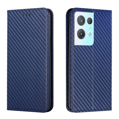 Carbon Fiber Texture Magnetic Flip Leather Phone Case, For OPPO Reno8, For OPPO Reno8 Pro, For Samsung Galaxy S23 5G, For Samsung Galaxy S23+ 5G