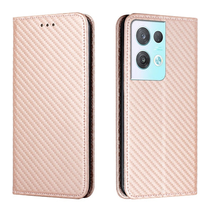 Carbon Fiber Texture Magnetic Flip Leather Phone Case, For OPPO Reno8, For OPPO Reno8 Pro, For Samsung Galaxy S23 5G, For Samsung Galaxy S23+ 5G