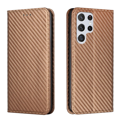 Carbon Fiber Texture Magnetic Flip Leather Phone Case, For Samsung Galaxy S23 Ultra 5G, For vivo Y16, For vivo Y22s, For Xiaomi Redmi A1