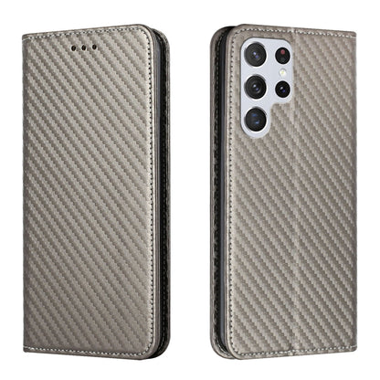 Carbon Fiber Texture Magnetic Flip Leather Phone Case, For Samsung Galaxy S23 Ultra 5G, For vivo Y16, For vivo Y22s, For Xiaomi Redmi A1