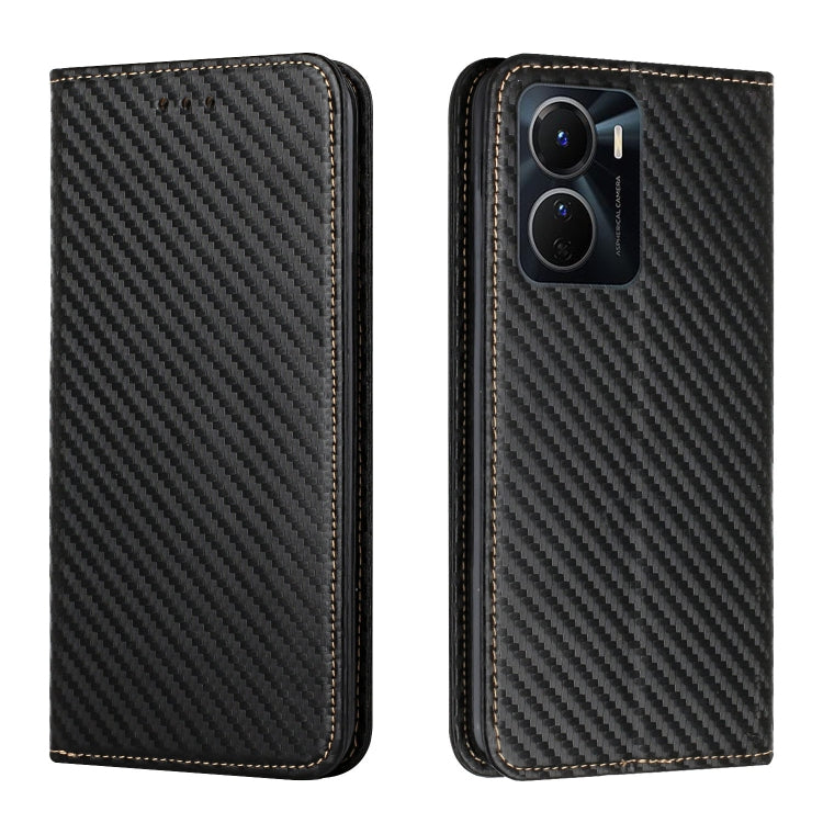 Carbon Fiber Texture Magnetic Flip Leather Phone Case, For Samsung Galaxy S23 Ultra 5G, For vivo Y16, For vivo Y22s, For Xiaomi Redmi A1