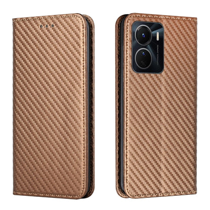 Carbon Fiber Texture Magnetic Flip Leather Phone Case, For Samsung Galaxy S23 Ultra 5G, For vivo Y16, For vivo Y22s, For Xiaomi Redmi A1