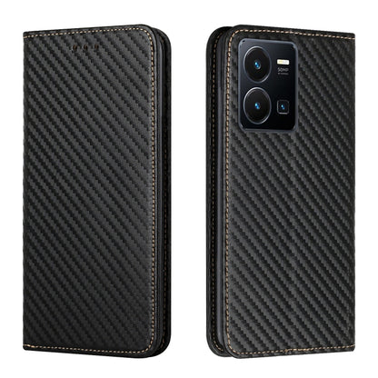 Carbon Fiber Texture Magnetic Flip Leather Phone Case, For Samsung Galaxy S23 Ultra 5G, For vivo Y16, For vivo Y22s, For Xiaomi Redmi A1