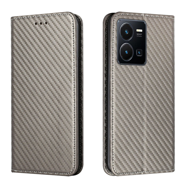 Carbon Fiber Texture Magnetic Flip Leather Phone Case, For Samsung Galaxy S23 Ultra 5G, For vivo Y16, For vivo Y22s, For Xiaomi Redmi A1