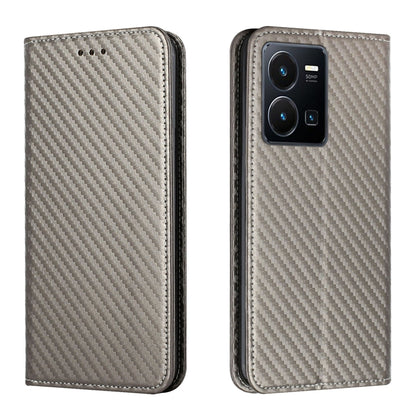Carbon Fiber Texture Magnetic Flip Leather Phone Case, For Samsung Galaxy S23 Ultra 5G, For vivo Y16, For vivo Y22s, For Xiaomi Redmi A1
