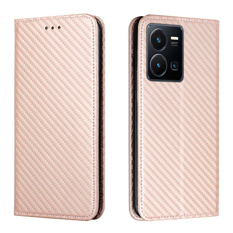 Carbon Fiber Texture Magnetic Flip Leather Phone Case, For Samsung Galaxy S23 Ultra 5G, For vivo Y16, For vivo Y22s, For Xiaomi Redmi A1