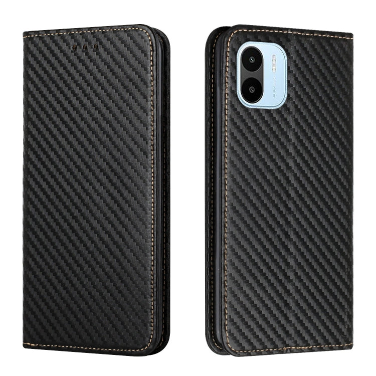 Carbon Fiber Texture Magnetic Flip Leather Phone Case, For Samsung Galaxy S23 Ultra 5G, For vivo Y16, For vivo Y22s, For Xiaomi Redmi A1