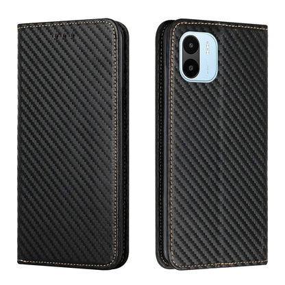 Carbon Fiber Texture Magnetic Flip Leather Phone Case, For Samsung Galaxy S23 Ultra 5G, For vivo Y16, For vivo Y22s, For Xiaomi Redmi A1