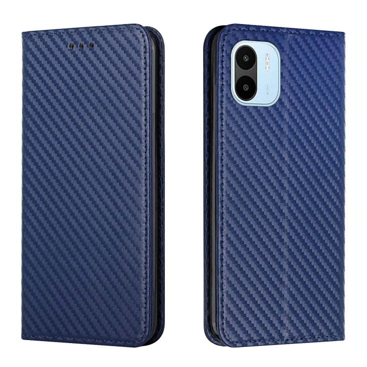 Carbon Fiber Texture Magnetic Flip Leather Phone Case, For Samsung Galaxy S23 Ultra 5G, For vivo Y16, For vivo Y22s, For Xiaomi Redmi A1
