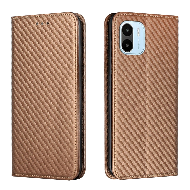 Carbon Fiber Texture Magnetic Flip Leather Phone Case, For Samsung Galaxy S23 Ultra 5G, For vivo Y16, For vivo Y22s, For Xiaomi Redmi A1