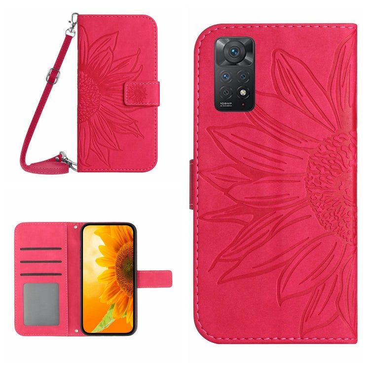 Skin Feel Sun Flower Pattern Flip Leather Phone Case with Lanyard, For Xiaomi Redmi Note 11 Global / Note 11s, For Xiaomi 11T / 11T Pro