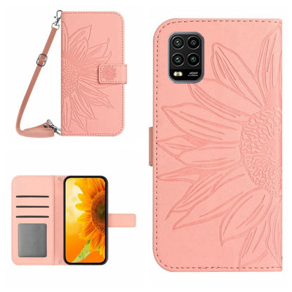 Skin Feel Sun Flower Pattern Flip Leather Phone Case with Lanyard, For Xiaomi Mi 10 Lite, For Xiaomi Mi 10 / Mi 10 Pro
