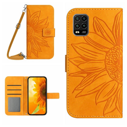 Skin Feel Sun Flower Pattern Flip Leather Phone Case with Lanyard, For Xiaomi Mi 10 Lite, For Xiaomi Mi 10 / Mi 10 Pro