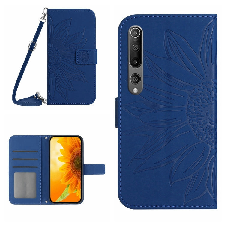 Skin Feel Sun Flower Pattern Flip Leather Phone Case with Lanyard, For Xiaomi Mi 10 Lite, For Xiaomi Mi 10 / Mi 10 Pro
