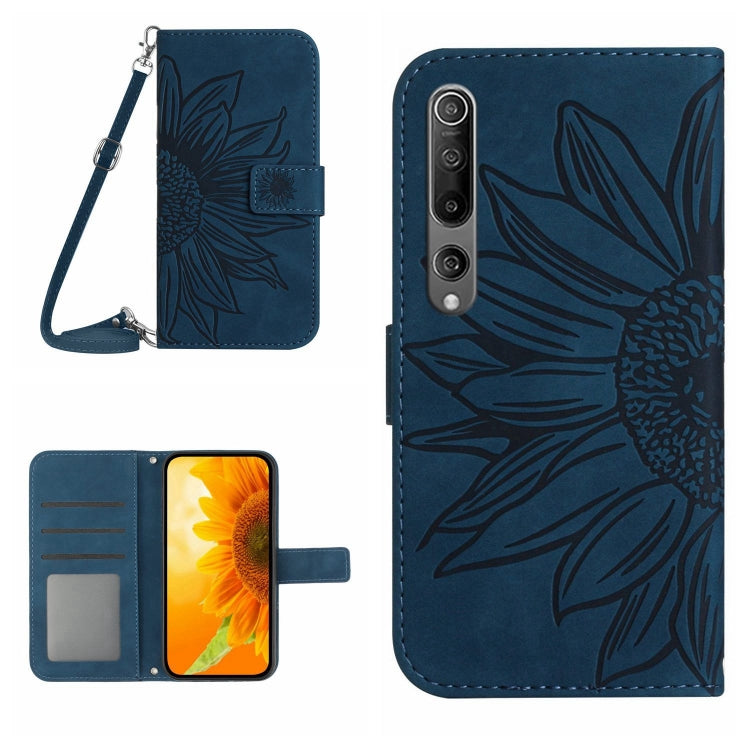 Skin Feel Sun Flower Pattern Flip Leather Phone Case with Lanyard, For Xiaomi Mi 10 Lite, For Xiaomi Mi 10 / Mi 10 Pro