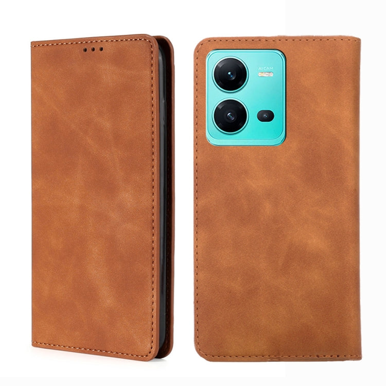 Skin Feel Magnetic Horizontal Flip Leather Phone Case, For vivo V25 5G/V25e 5G/X80 Lite, For vivo Y16 4G/Y02s 4G, For vivo Y55 4G, For Samsung Galaxy A04s