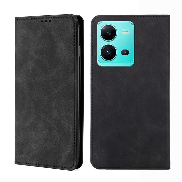 Skin Feel Magnetic Horizontal Flip Leather Phone Case, For vivo V25 5G/V25e 5G/X80 Lite, For vivo Y16 4G/Y02s 4G, For vivo Y55 4G, For Samsung Galaxy A04s