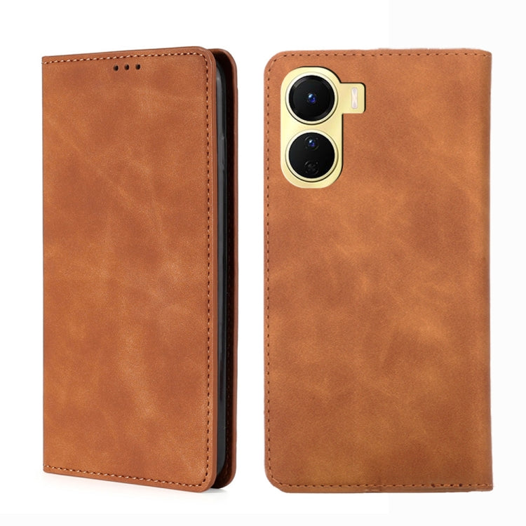 Skin Feel Magnetic Horizontal Flip Leather Phone Case, For vivo V25 5G/V25e 5G/X80 Lite, For vivo Y16 4G/Y02s 4G, For vivo Y55 4G, For Samsung Galaxy A04s