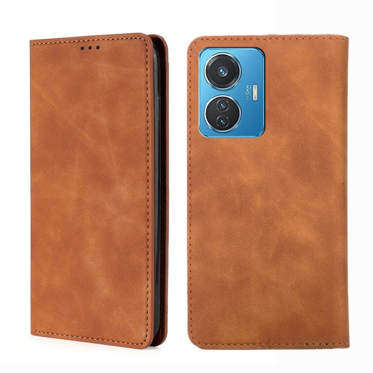 Skin Feel Magnetic Horizontal Flip Leather Phone Case, For vivo V25 5G/V25e 5G/X80 Lite, For vivo Y16 4G/Y02s 4G, For vivo Y55 4G, For Samsung Galaxy A04s