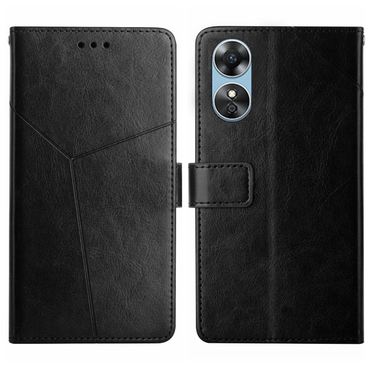 HT01 Y-shaped Pattern Flip Leather Phone Case, For Motorola Moto E22 4G, For Motorola Moto G72 4G, For OPPO A17, For Realme 10 4G